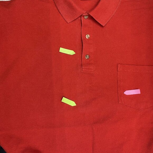 GILDAN Active Wear Ultra Cotton Collared Short Sleeve Shirt Men Large Red Used - Picture 4 of 16